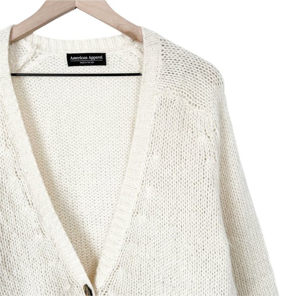 Vintage Mohair Wool Made in the USA American Apparel Oversized Cardigan Sweater - Picture 5 of 10
